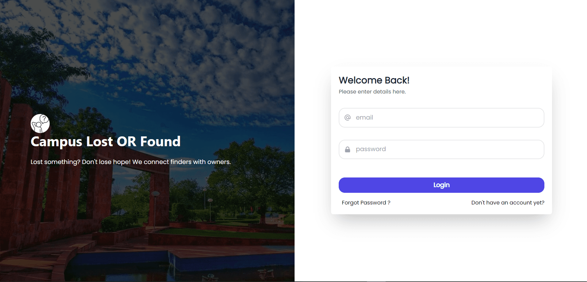 College Lost & Found Web Application